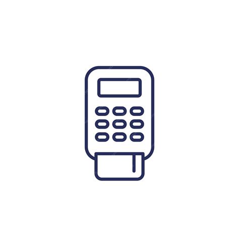 Premium Vector | Pos terminal payment line icon