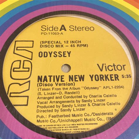 Yahoo!オークション - Odyssey - Native New Yorker 12 INCH