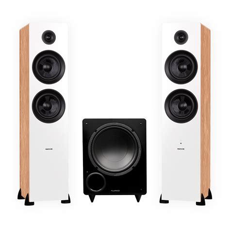 AI81WDB10 Fluance Ai81 Powered Floorstanding Speakers (Bamboo), DB10 10 ...
