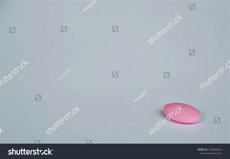 One Pink Oval Pill Isolated Tablet Stock Photo 1186932916 | Shutterstock