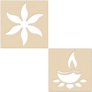 Printfry Flower Wooden Rangoli Small Stencils Rangoli Stencil Price in ...