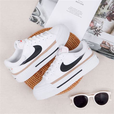 Buy Nike Wmns Court Legacy Lift White Black Women Casual Platform Shoes ...