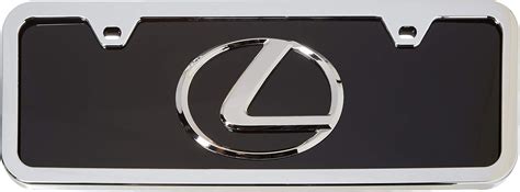 Buy LEXUS 3D Logo Black Acrylic Half-Size License Plate with Chrome ...