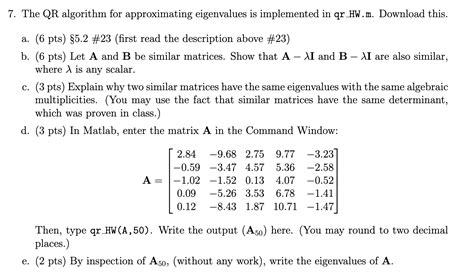 Eigenvalues Using QR Transformations 的图像结果