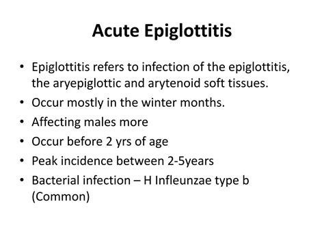 SOLUTION: Acute epiglottitis - Studypool