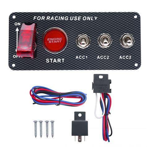 Buy 12V Ignition Switch Panel for Race Car Ignition Starter Switches 5 ...