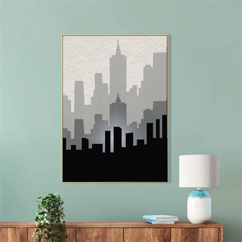 Urban Elegance: Cityscape Canvas Print Wall Painting – Nestroots