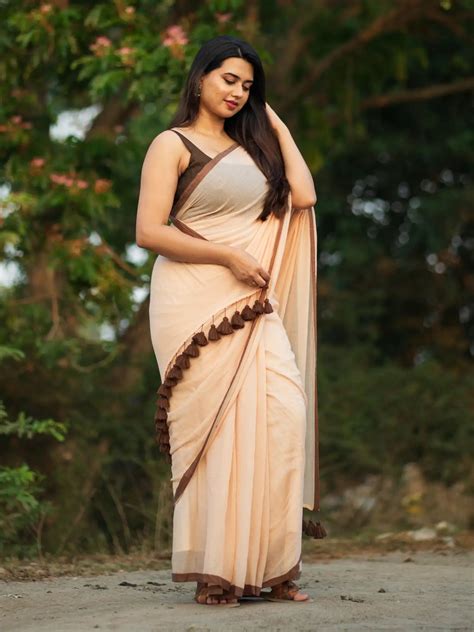 Ocean Sand Saree Chocolate Brown Saree - I Love Sarees