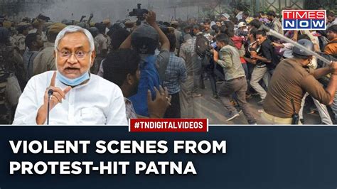 Patna Protests: CM Nitish’s Police Uses Lathi Charge, Tear Gas, Water ...