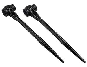 LBY 2-Pack Hexagon Scaffold Quick Wrench, 24mm/27mm Ratchet Spanner ...