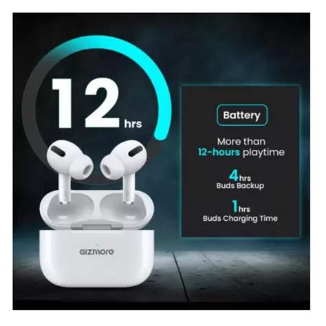GIZMORE 862 TWS in-Ear Earbuds Type-C Fast Charging with 12 Hours ...