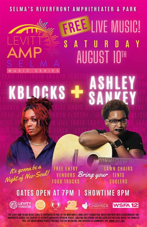 Levitt AMP Selma 2024: Ashley Sankey, Selma Al Amphitheater, 10 August ...