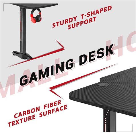 Buy Happyun Gaming Desk 55 Inch Computer Desk Racing Style Office Table ...