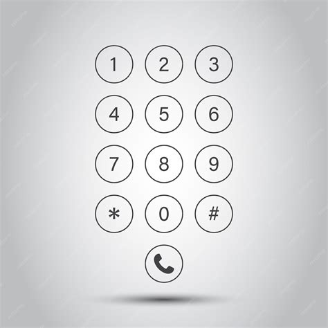 Premium Vector | Smartphone dial button icon in flat style Phone number ...