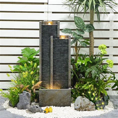 Buy Garden Fountains Outdoor Water Fountain Modern Waterfall Fountain ...