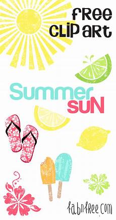 Free Clipart Summer by Summer Free Clip Set And Journaling Cards Fab N Free Free Clipart Summer
