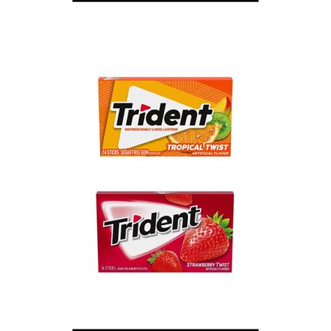 Chiclete 1 Trident Tropical Twist + 1 Trident Twist Strawberry ...