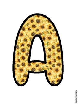 Fall, Sunflowers Bulletin Board Letters, Fall Hallway Display school ...