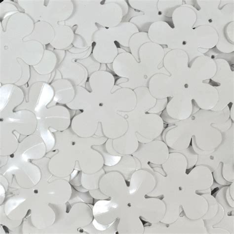 Buy White Color flower shape sequins online at wholesale prices ...