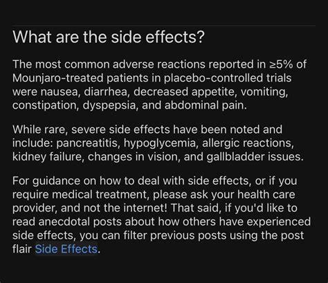 Side effects? : r/Mounjaro