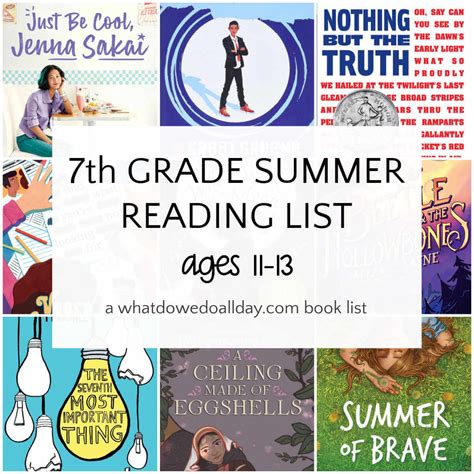 7th Grade Summer Reading List - Recommended Books