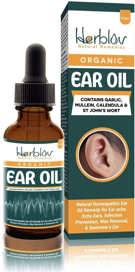 Buy Organic Ear Oil for Ear Infections - Natural Eardrops for Infection ...