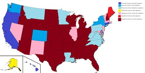 [OC]State Governments in the United States, 2017 [2526 x 1288] : r/MapPorn
