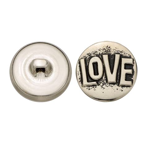 C&C Metal Products 5092 Love Metal Button, Size 30 Ligne, Antique ...