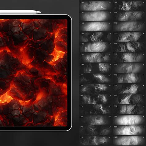 ArtStation - 120 Procreate Fire Textures | Realistic Flames Procreate ...