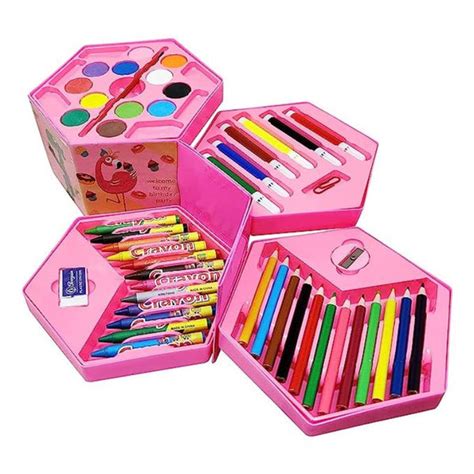 Colors Box Color Pencil,Crayons, Water Color, Sketch Pens Set Of 46 Pi ...