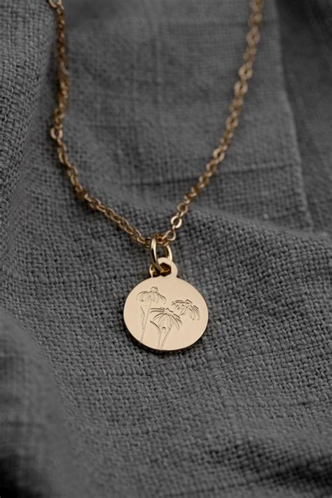Maryland State Flower | Black Eyed Susan Necklace | 14k Gold or Sterling Silver Plated - Etsy