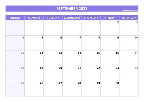 September 2022 calendar -Calendar.best