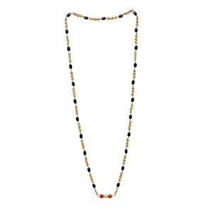 Buy Radha Creations 3+1 brahmamudi and black beads mangalsutra GSB ...
