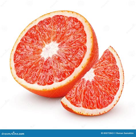 Half of Blood Red Orange Citrus Fruit Isolated on White Stock Image ...
