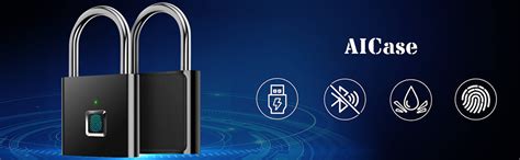 AICase Fingerprint Padlock Ultra Light One Touch Open Fingerprint Lock ...