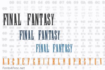 Final Fantasy Font Download - Fonts4Free