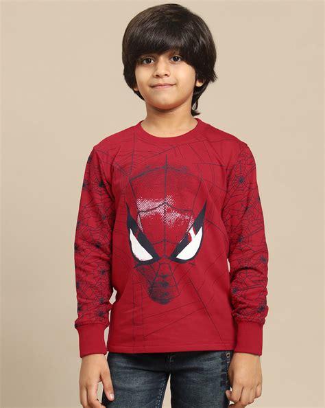 Spiderman Printed Regular Fit Sweatshirt For Boys – Kidsville