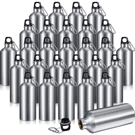 Nuogo 30 Pieces Aluminum Water Bottles Bulk 20 oz Lightweight Metal ...