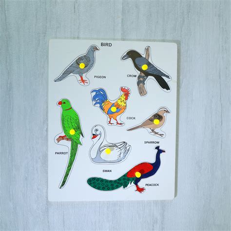 Channapatna Wooden Puzzle Toys-Birds | Wooden toys | Children’s toys ...