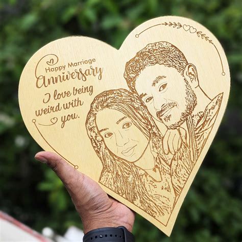 I Love Being Weird With You – Personalized Anniversary Engraved Wood F ...
