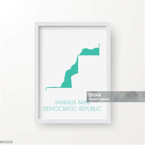 Sahrawi Arab Democratic Republic Map In A Frame On White Background Stock Illustration ...
