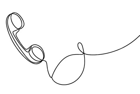 Vintage telephone line art drawing | Premium AI-generated vector