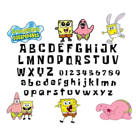 Spongebob Font Svg Spongebob Font Spongebob Svg Spongebob - Etsy Denmark