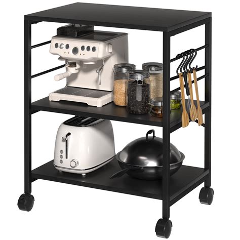 Buy Cheflaud Kitchen Microwave Cart, 3-Tier Kitchen Utility Cart ...