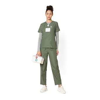 KNYA Classic Women's 5-Pocket New Gen Scrubsuit | V Neck | Flexibile ...