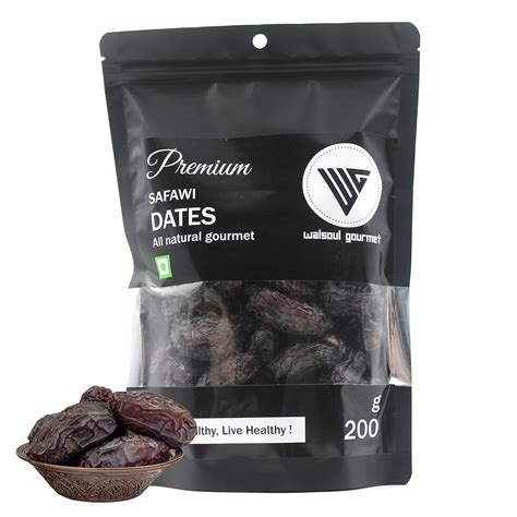 Walsoul Gourment Saudi Arabian Safawi Dates | Premium Khajoor (200g ...