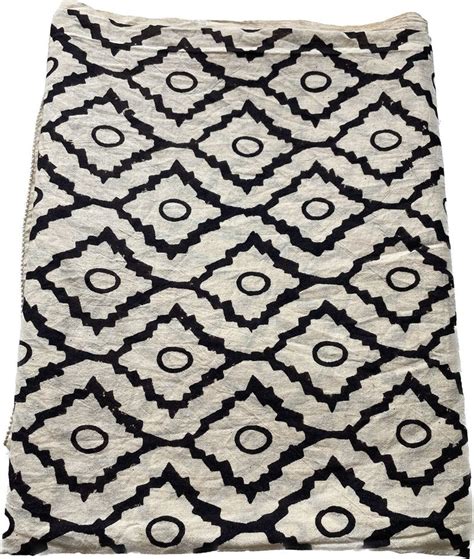 Indian Cotton Printed Fabric, Block Print Fabric By The Yard, Upholste ...