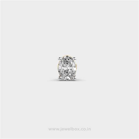 Buy Aero Oval Diamond Stud For Men At Jewelbox
