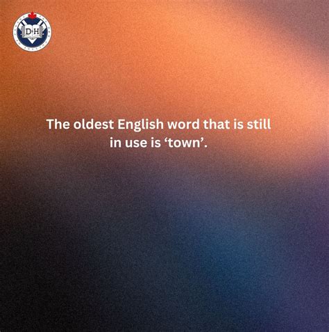 D&H College on LinkedIn: 🏰 Did you know? The word ‘town’ is the oldest ...