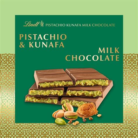Lindt Pistachio Kunafa Milk Chocolate 150 g Online at Best Price | Lulu UAE